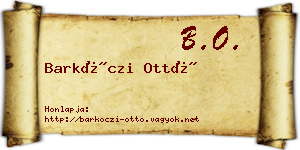 Barkóczi Ottó névjegykártya