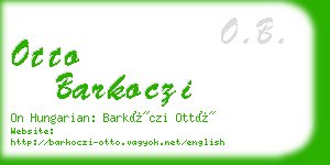 otto barkoczi business card